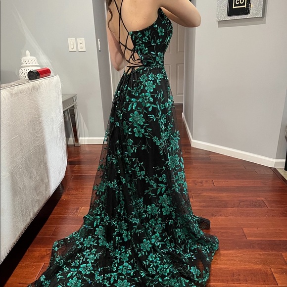Dresses Black And Green Prom Dress Poshmark